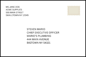 How to write an address on a letter