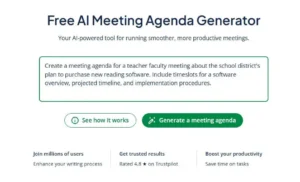 A screenshot of QuillBot's free AI media agenda generator