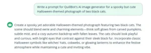 Screenshot of QuillBot's AI image prompt generator