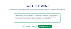 SOP Writer prompt for onboarding a new remote developer