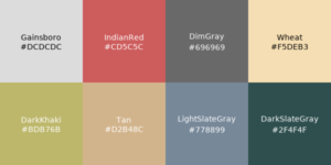 Snowy landscape Christmas colors palette