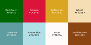 Vector noel Christmas colors palette