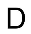 Capital D in 48-point black Arial font