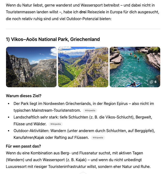 ChatGPT Reisetipp