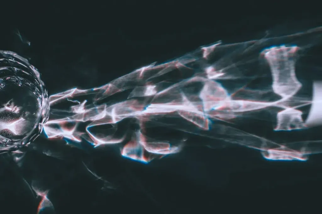 Reflections of light through glass