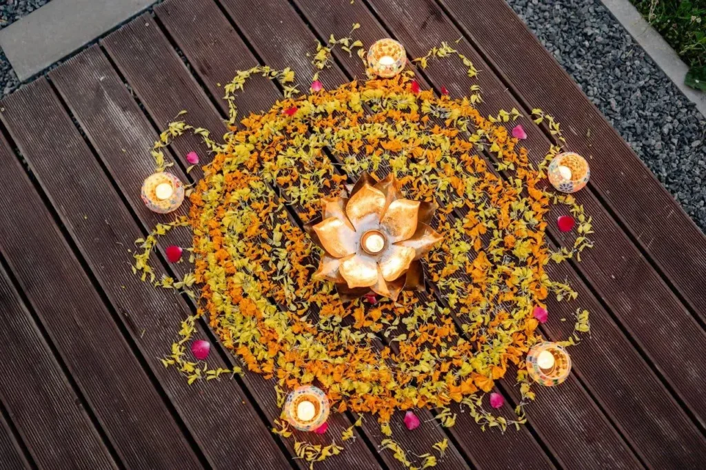 An AI-generated image of a Diwali rangoli