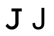 Capital letter J in two font styles, one with a crossbar and one without