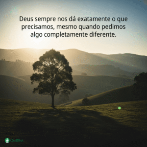 Deus nos da o que precisamos