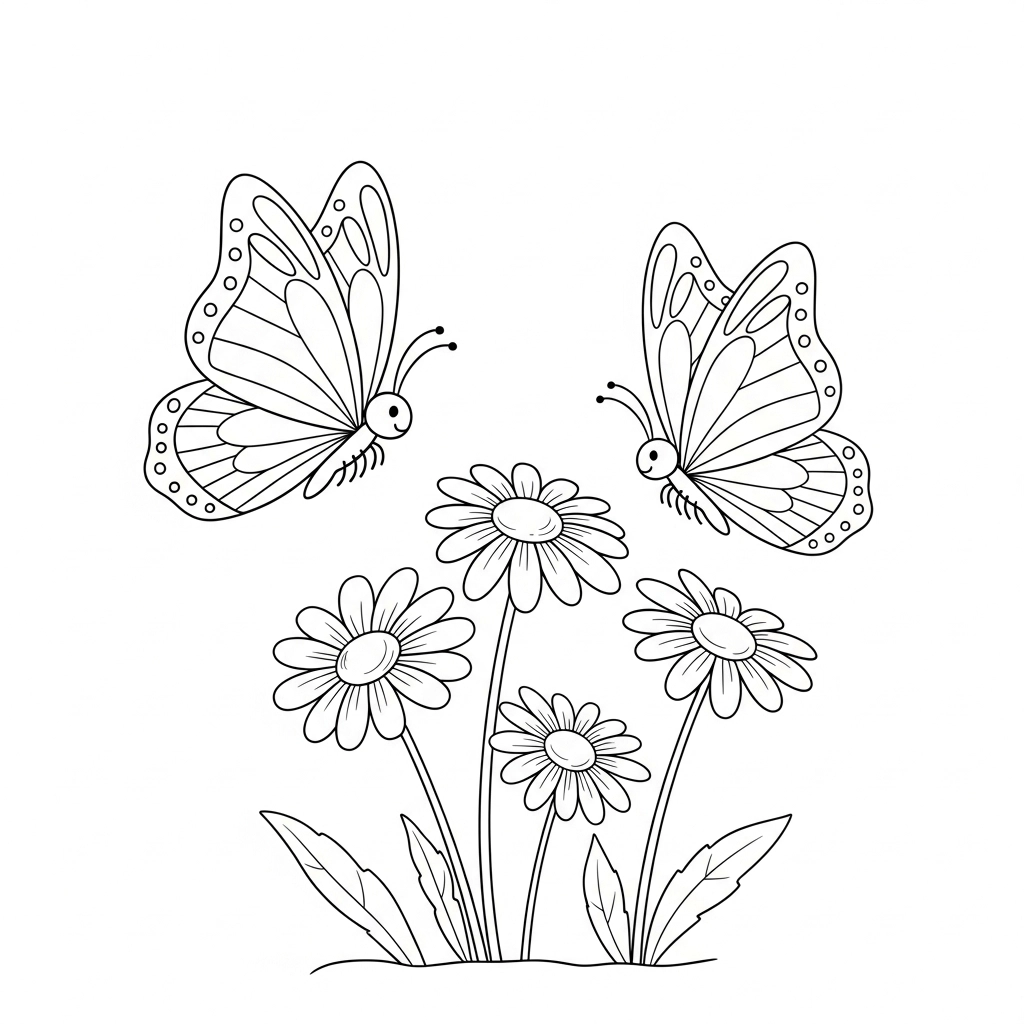 Frühlings-Ausmalbild für Kinder