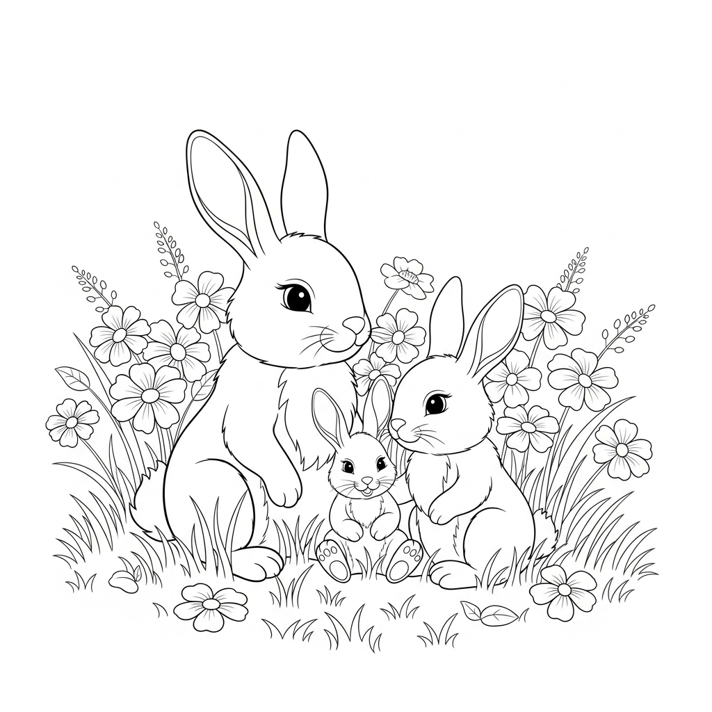 Frühlings-Ausmalbild für Kinder