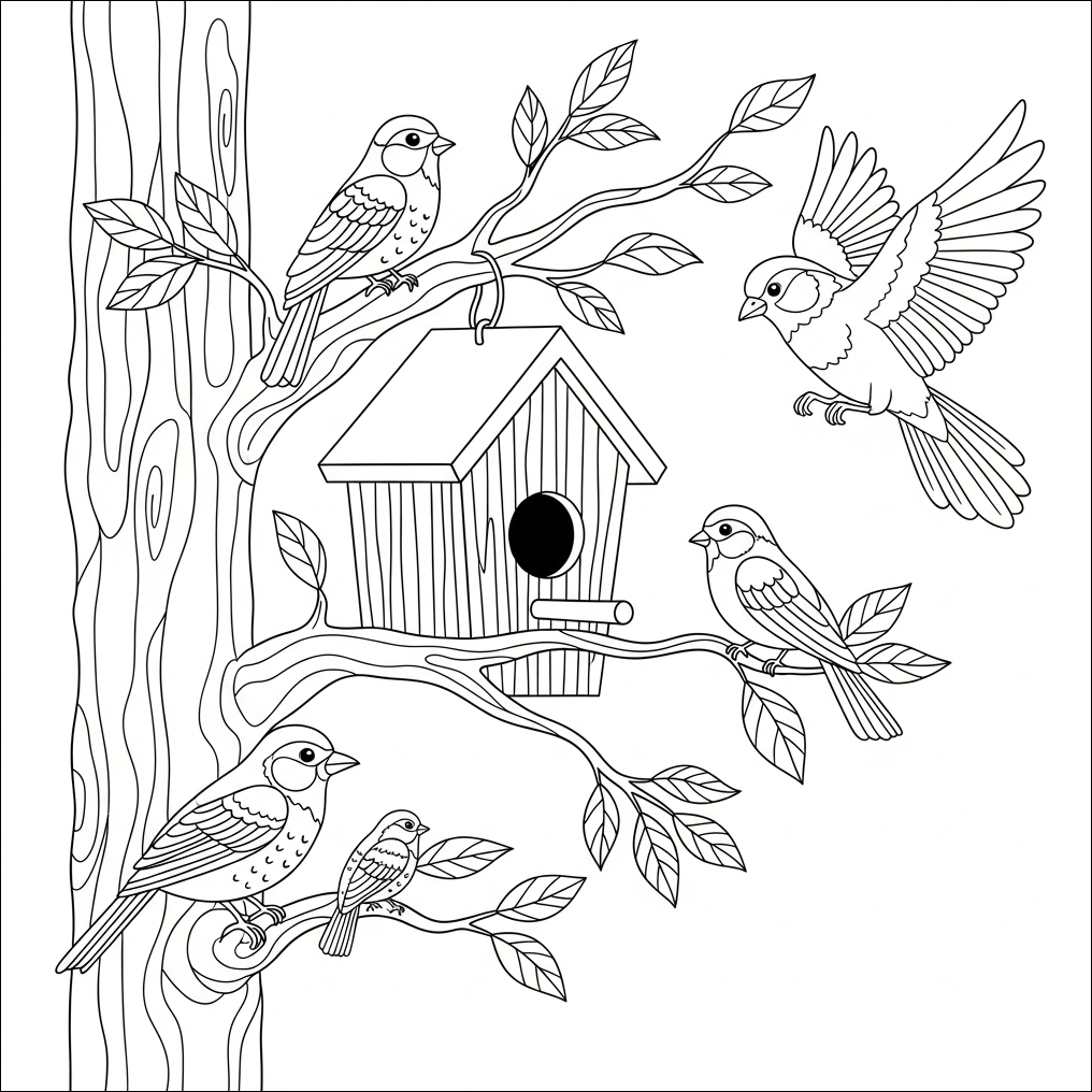 Frühlings-Ausmalbild für Kinder