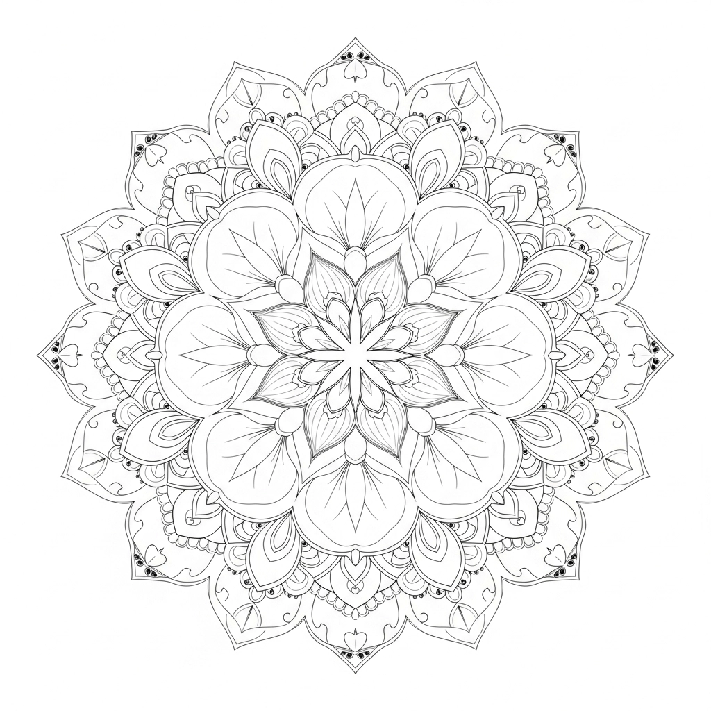 Frühlings-Ausmalbild für Erwachsene