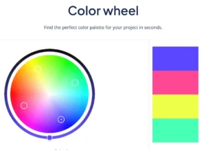 The QuillBot color wheel tool