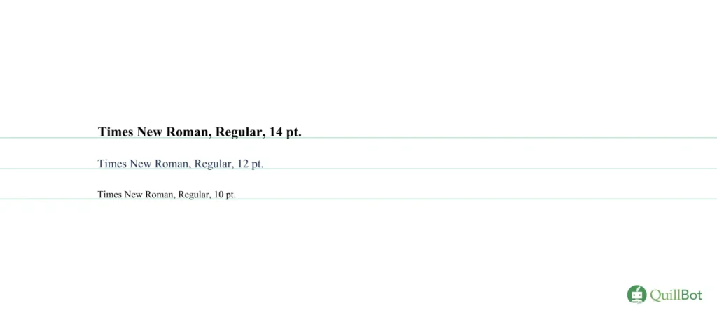 Different fonts of the Times New Roman typeface