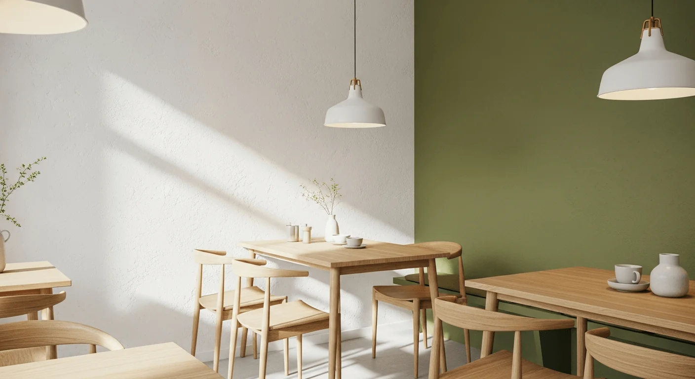 Olive green accent wall