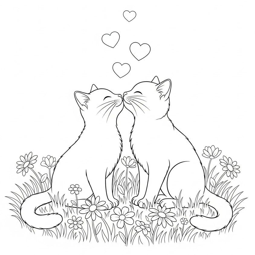 Katzen-Ausmalbild-7