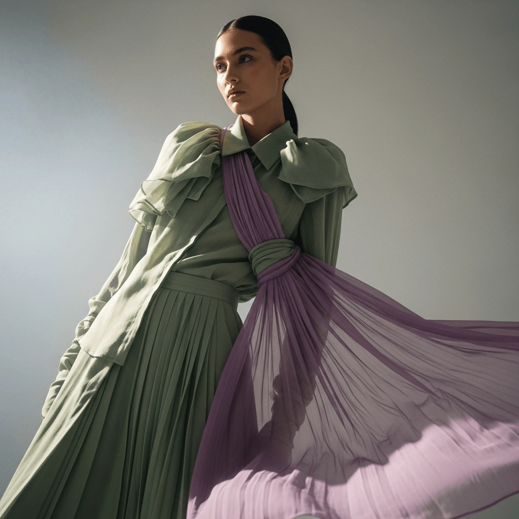 Farbe Salbei Kleid 1