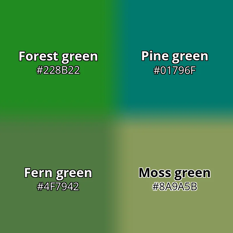 Forest green comparision