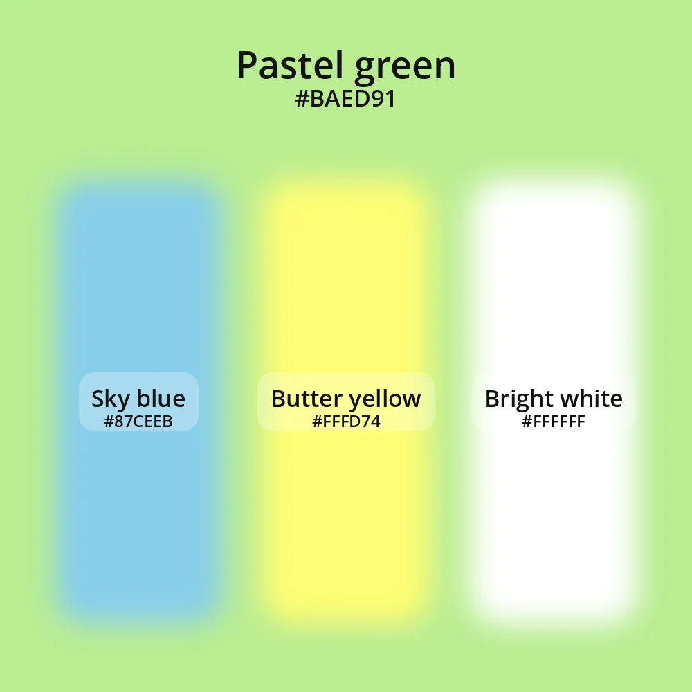 Pastel green color palette 2