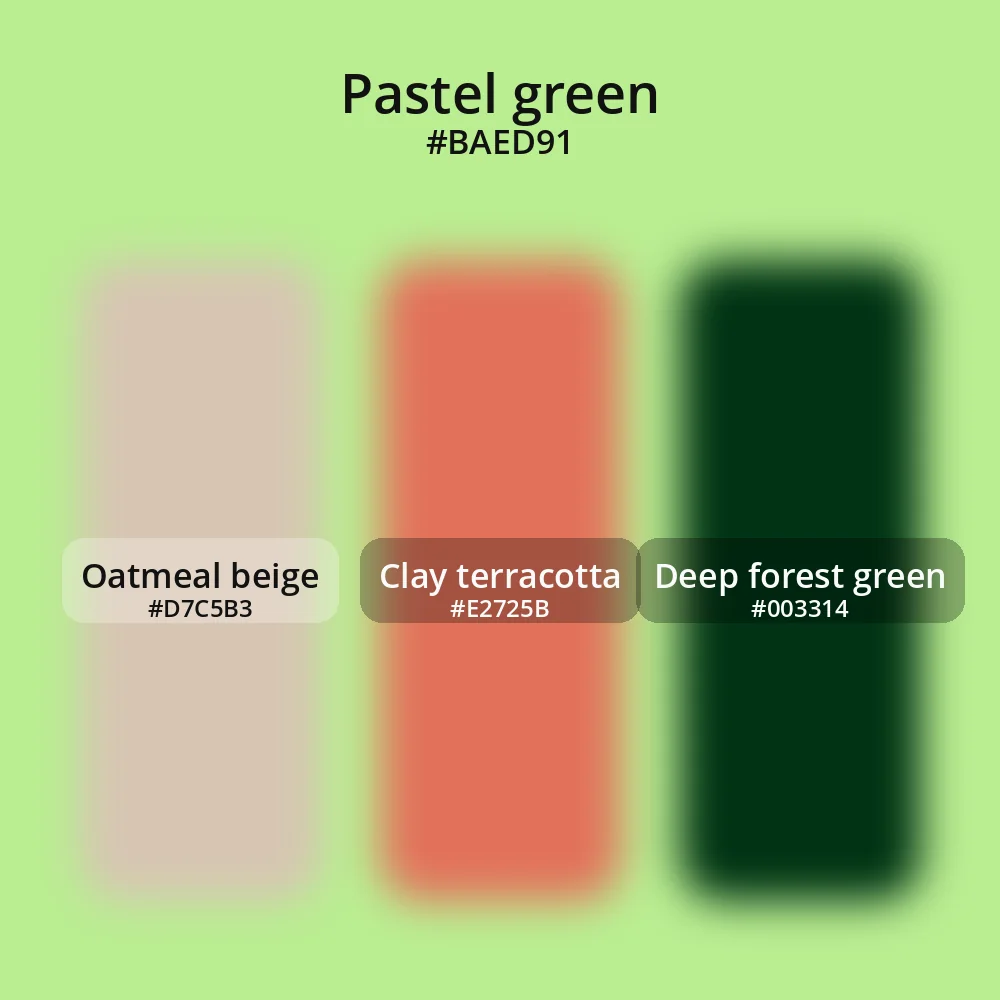 Pastel green color palette 3