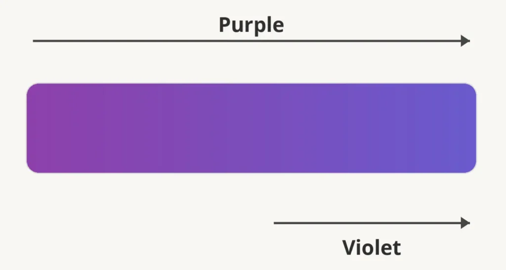 Purple vs violet