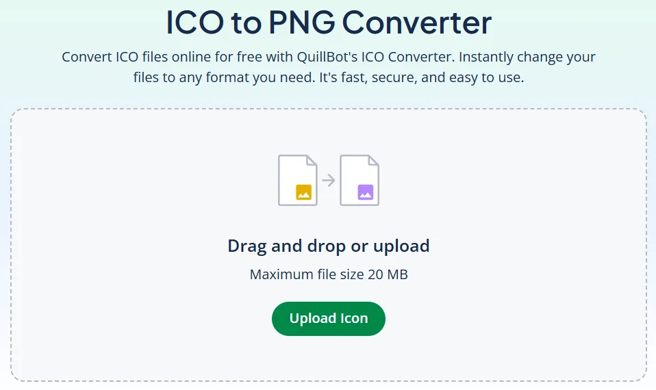 Upload to ICO converter