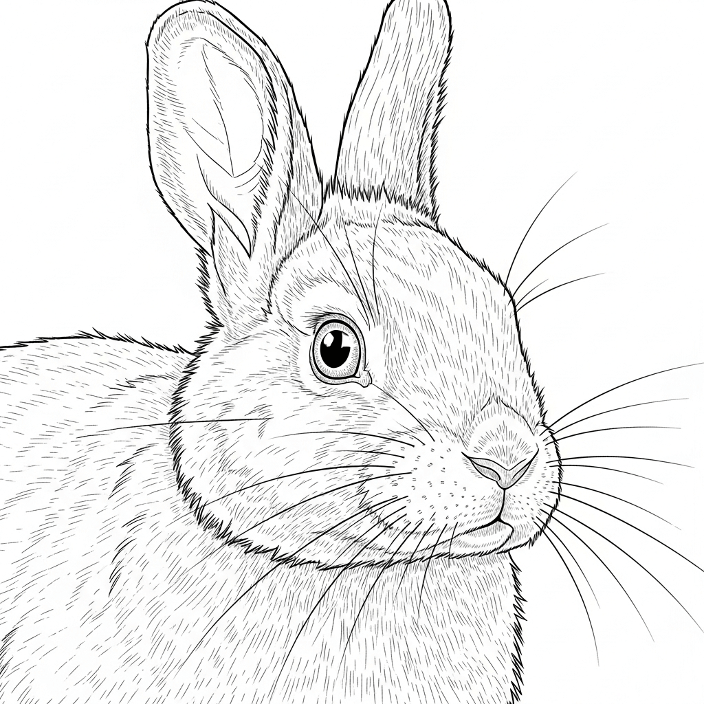 coloriage lapin dessin adulte
