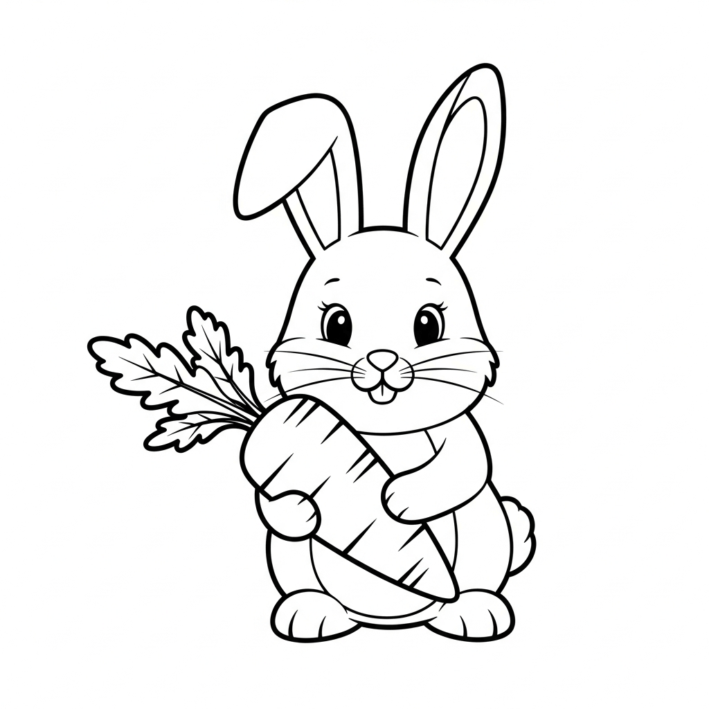 coloriage lapin dessin enfant