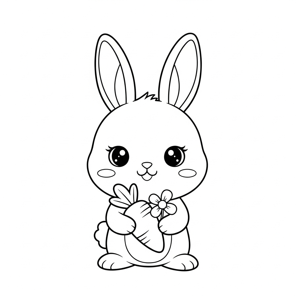 coloriage lapin dessin maternelle