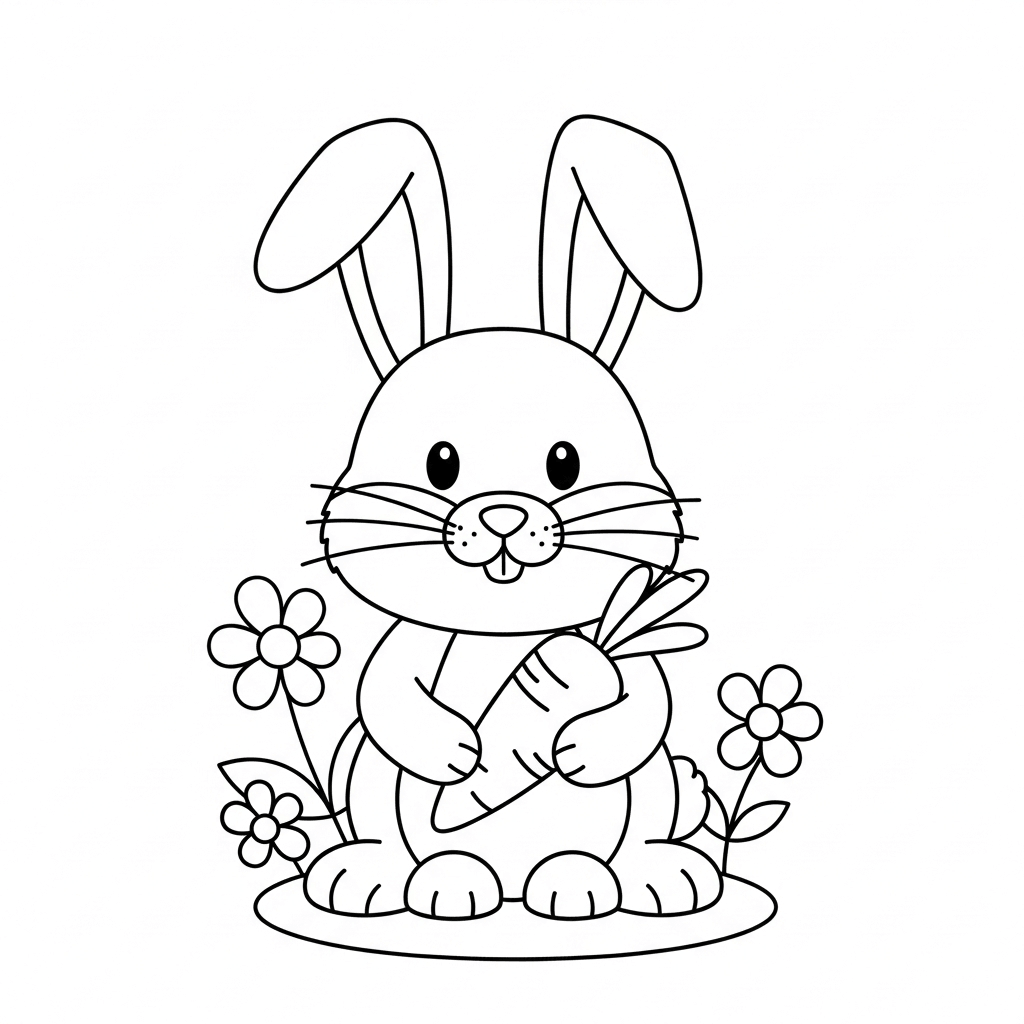 coloriage lapin maternelle