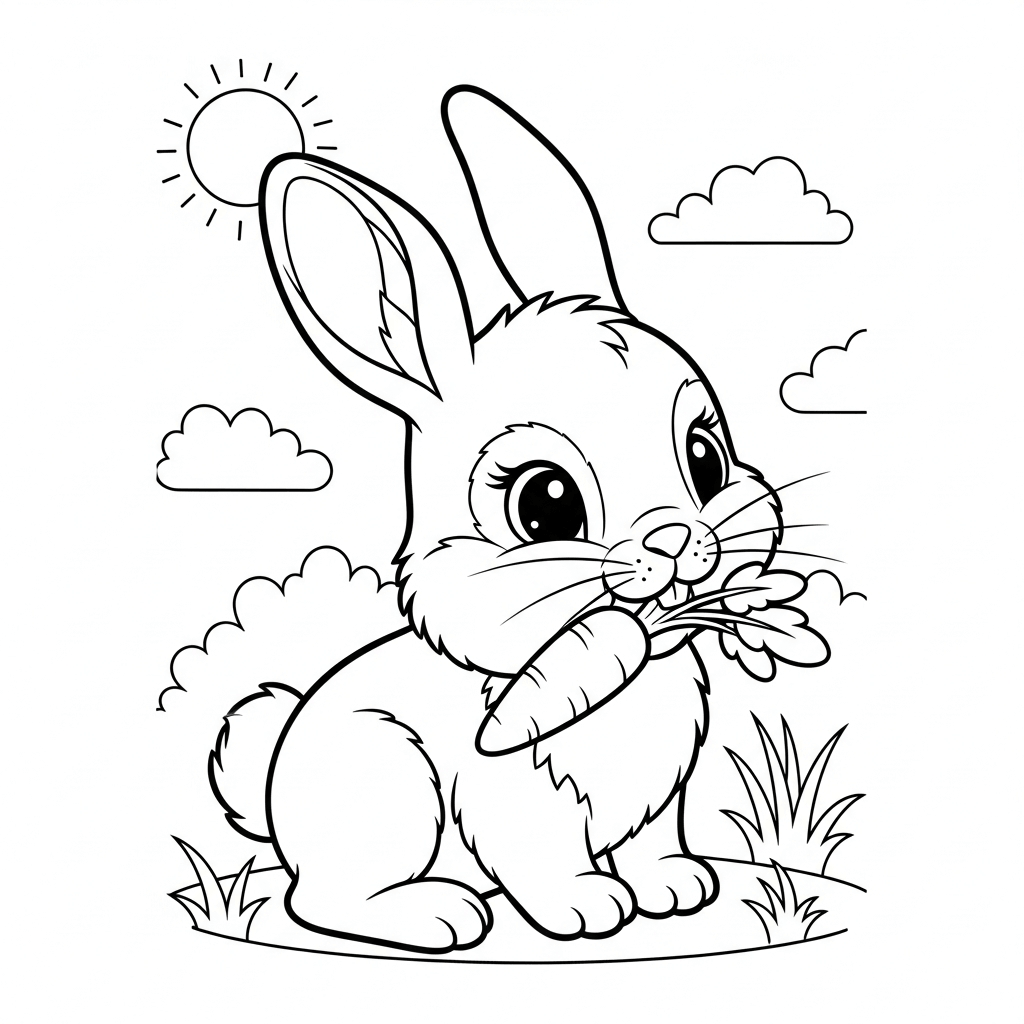 coloriage lapin pour enfants