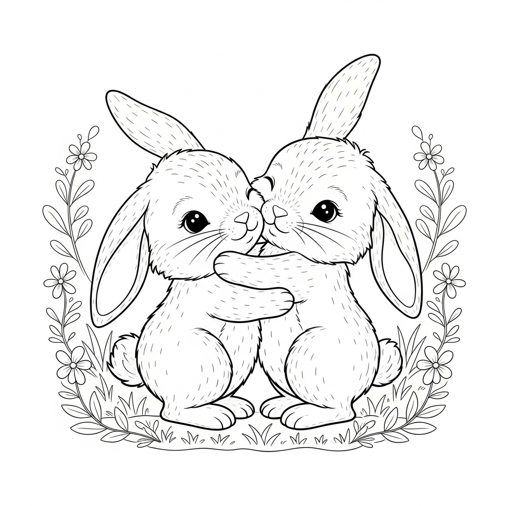 coloriage lapin