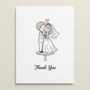 thank you - wedding - cake topper