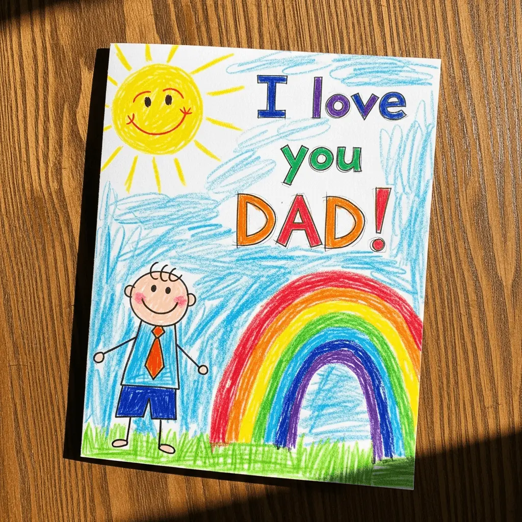 handwritten card for father's day