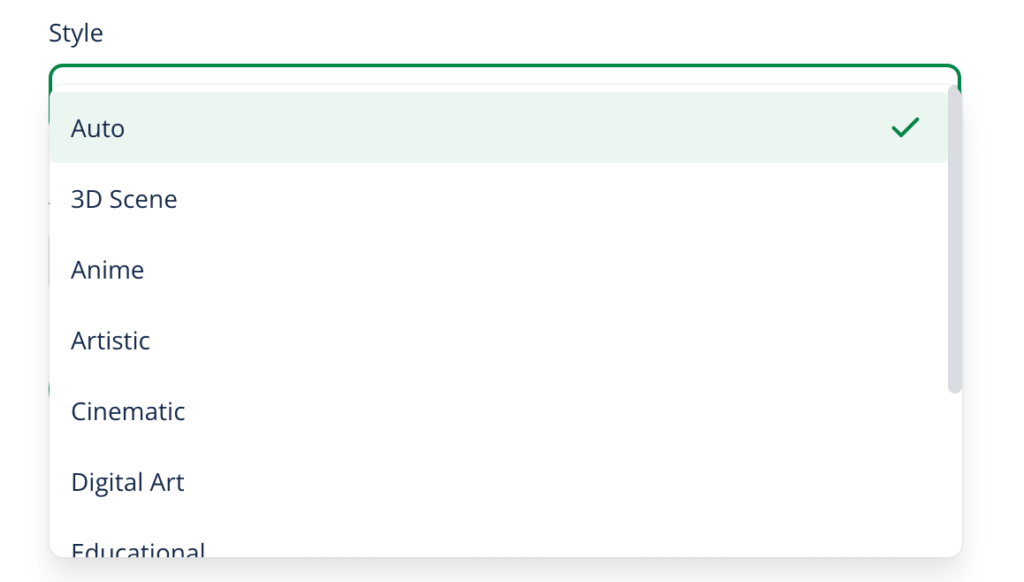 screenshot of style options for the fantasy map generator
