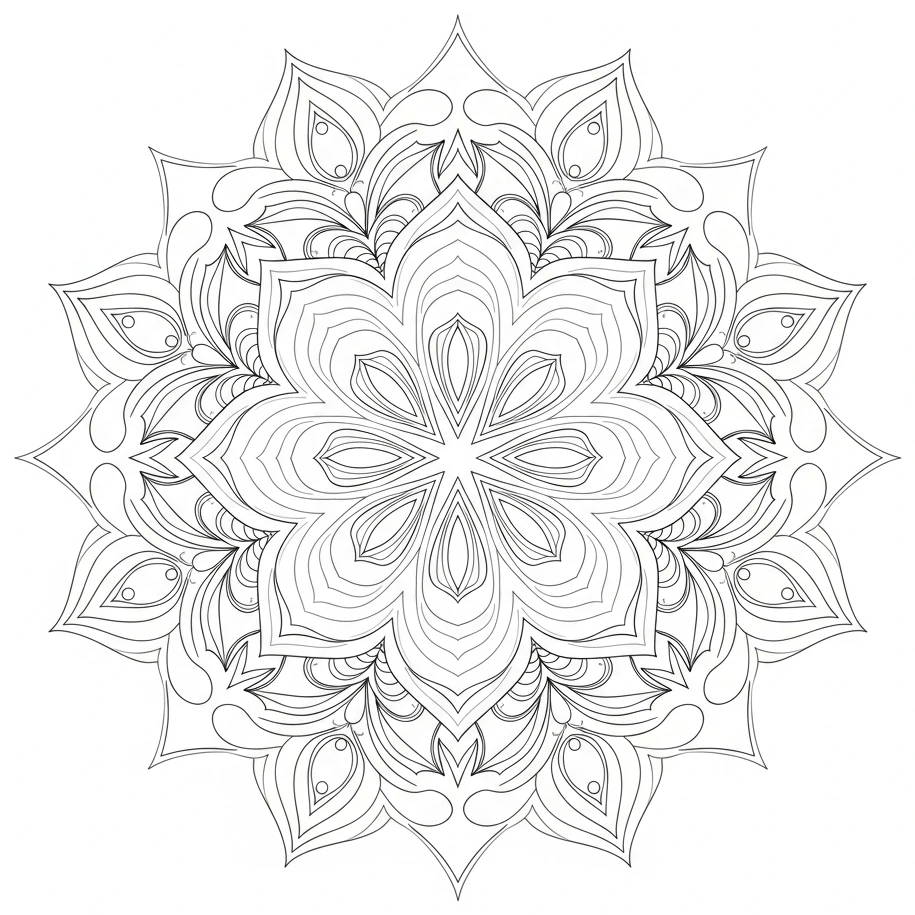 Mandala-Ausmalbild