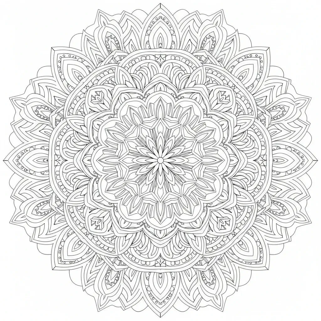 Mandala-Ausmalbild