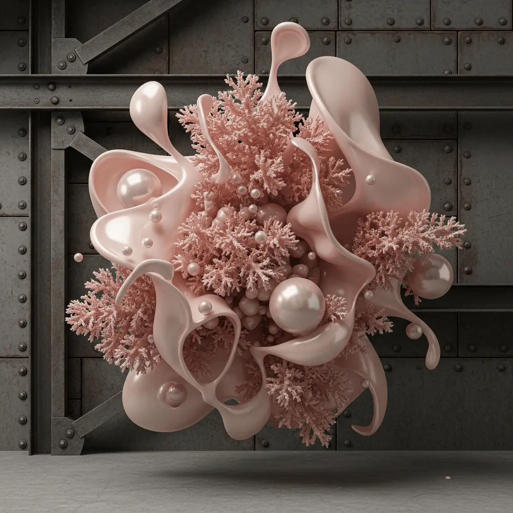biomorphic abstract art 3d character generator