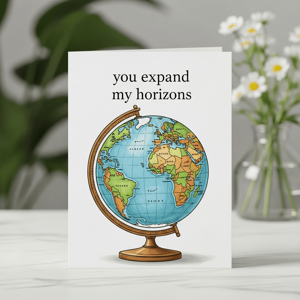 globe teacher appreciation card