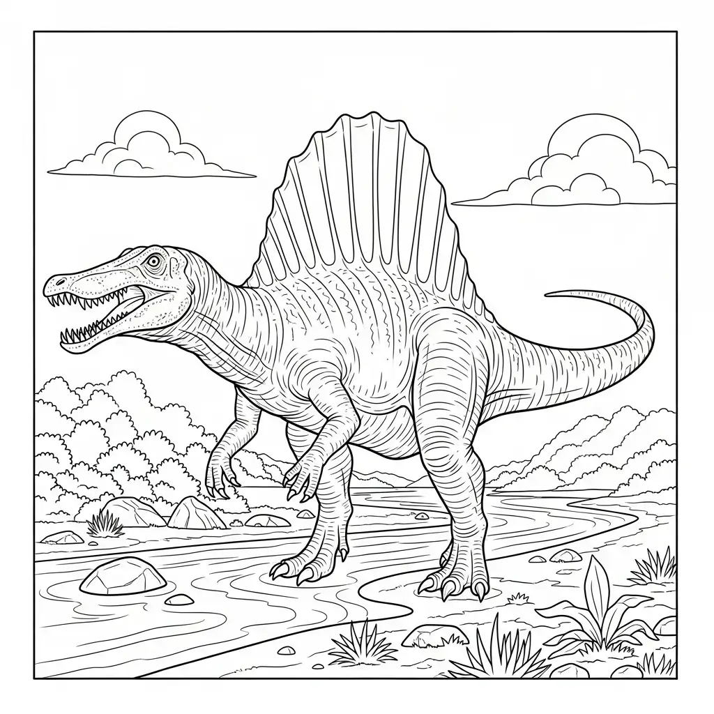 coloriage dinosaure adulte