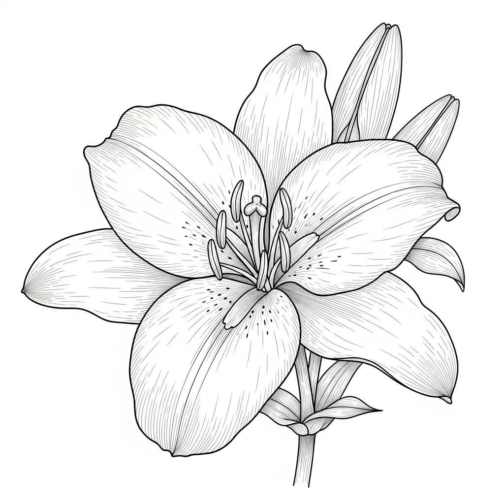 coloriage fleur lys