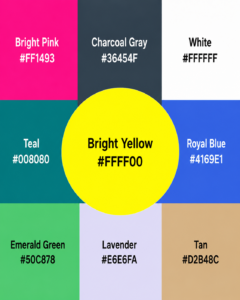 Colors that go well with bright yellow