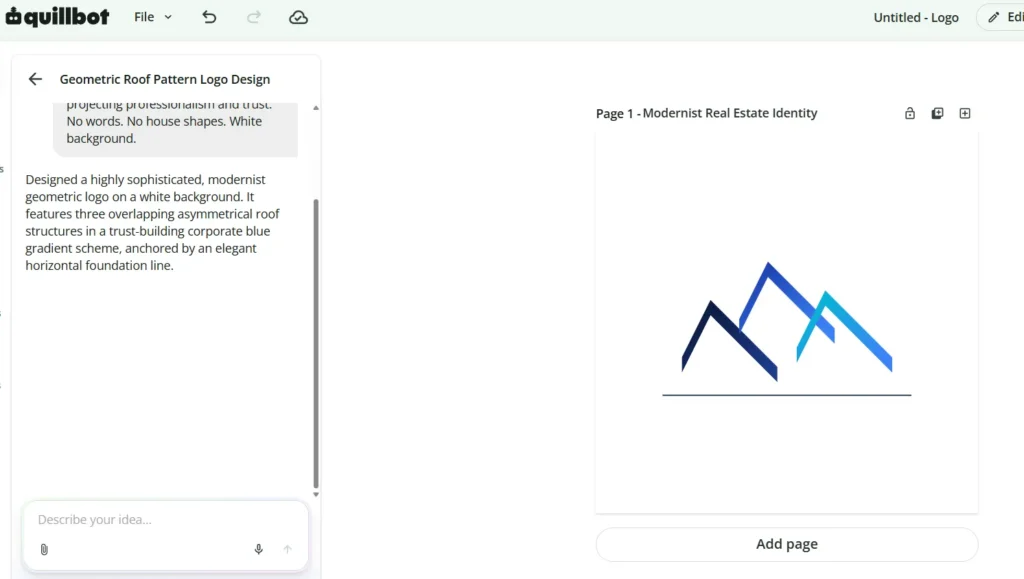 Quillbot's Logo Templates example 1