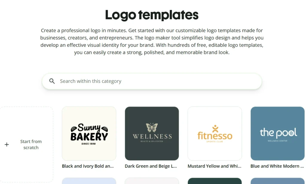 Quillbot's free online logo templates