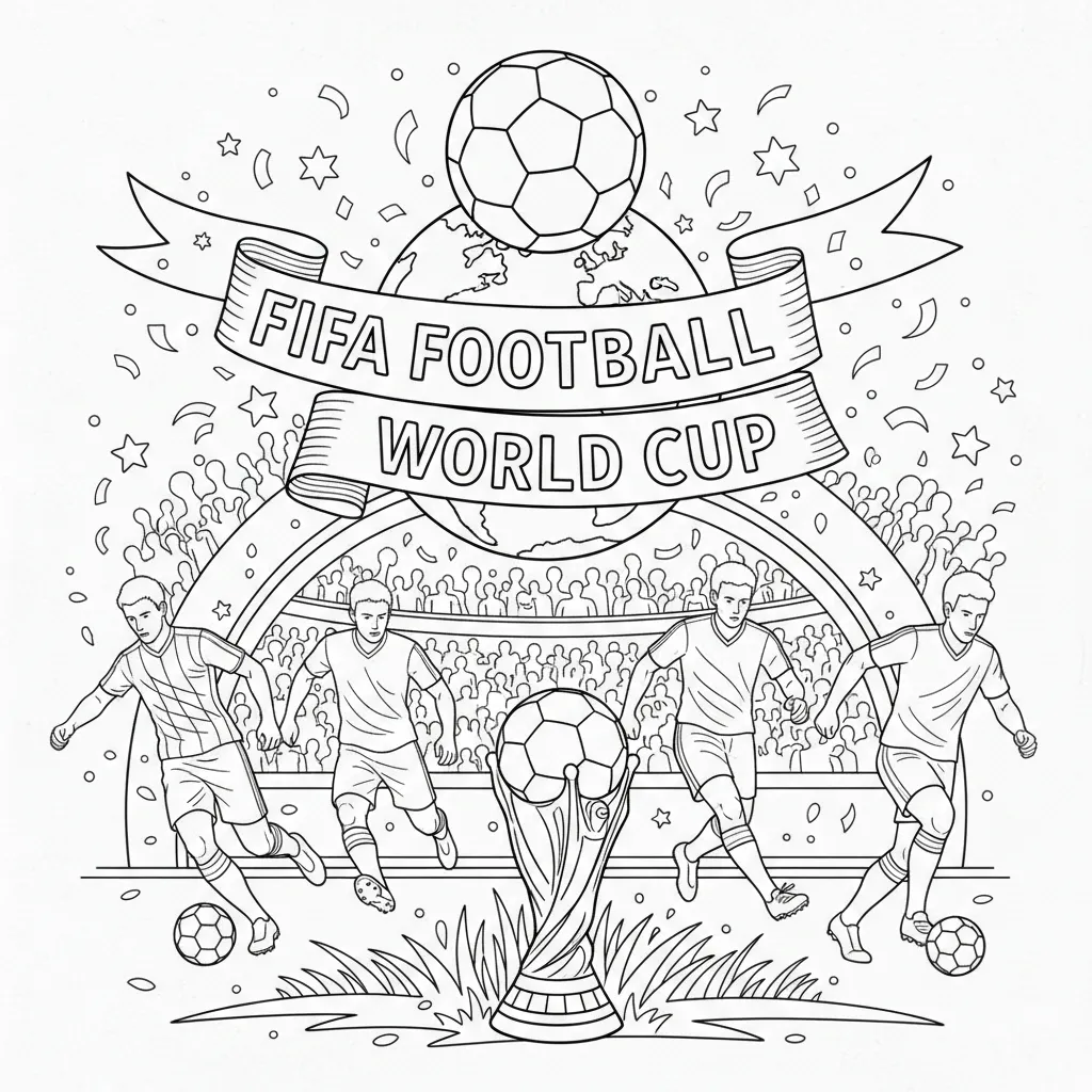 coloriage football coupe du monde fifa