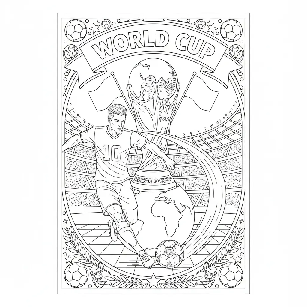 coloriage football coupe du monde fifa world cup
