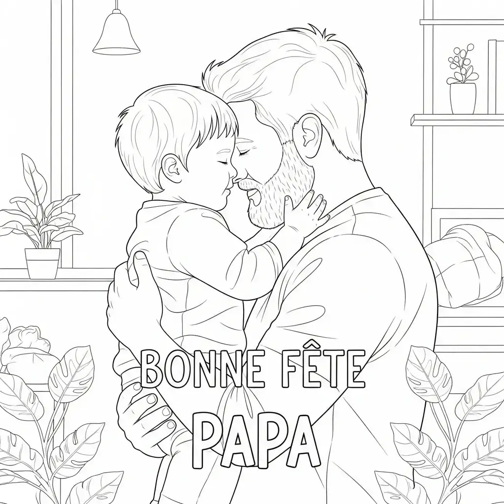 dessin fete des peres coloriage