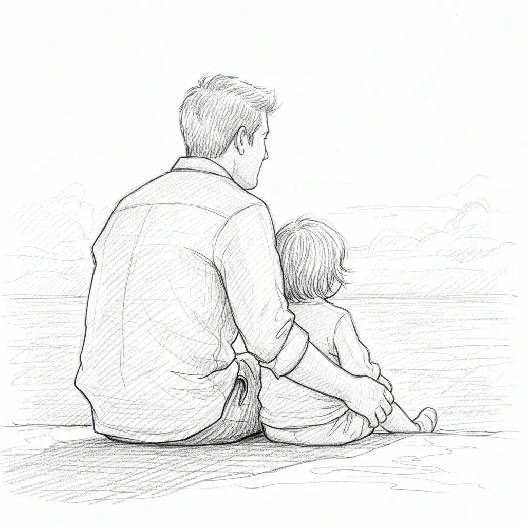 dessin fete des peres coloriage croquis