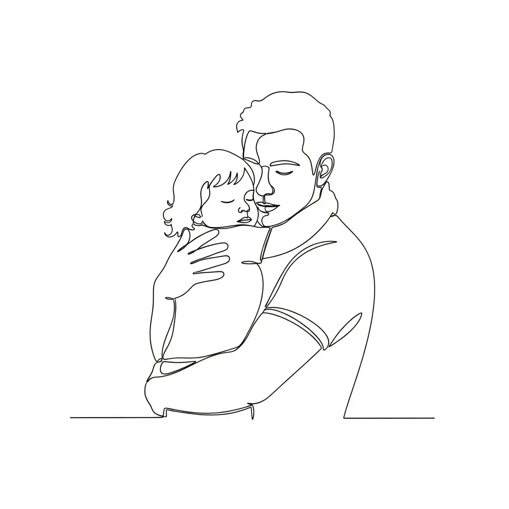 dessin fete des peres line art