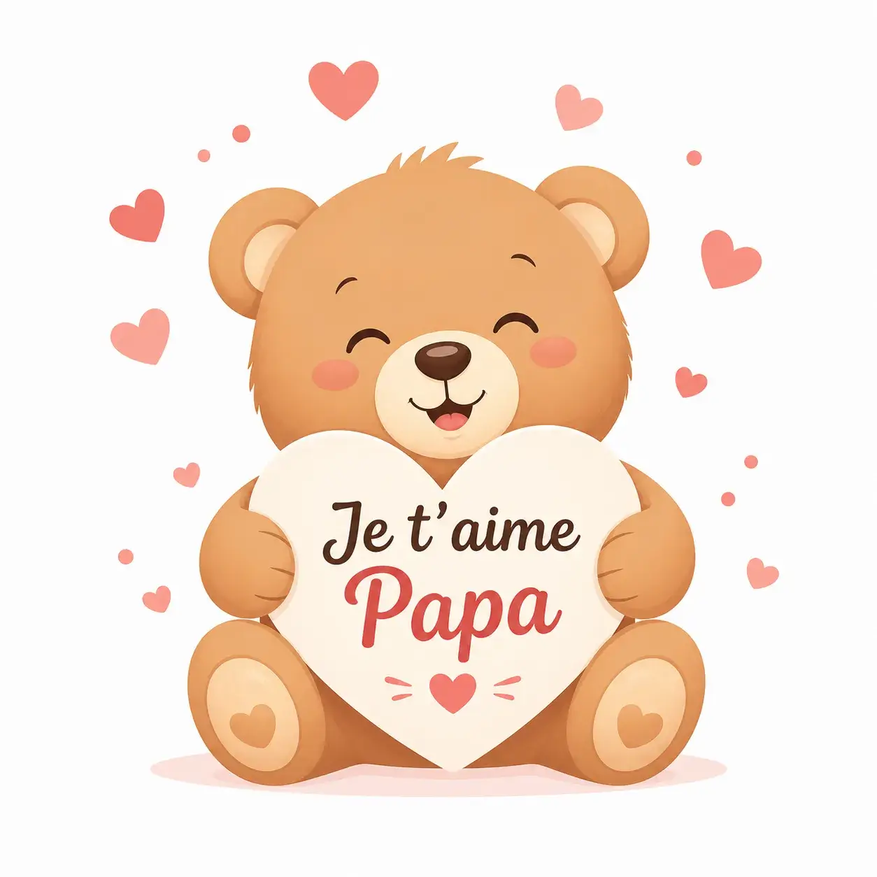 dessin fete des peres ours en peluche